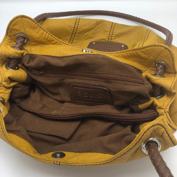 Relic Brand Purse Brown Mustard Shoulder Bag - Picture 4 of 4